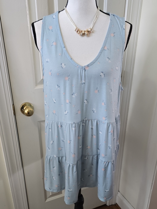 a:glow Tops - A:GLOW BRAND WOMEN'S BLUE FLORAL SLEEVELESS MATERNITY TOP SIZE XL